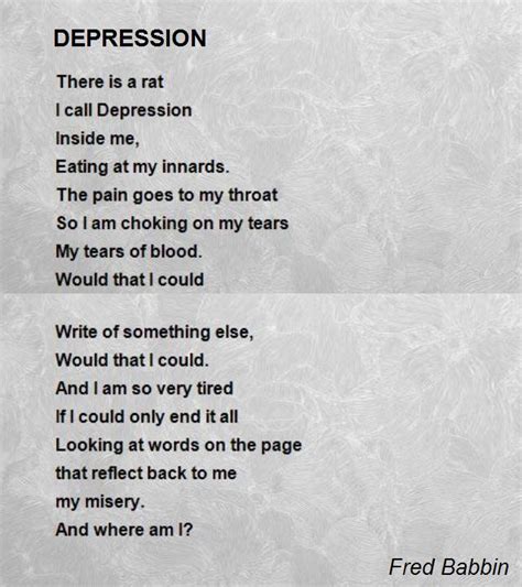 Depression Poems About Life