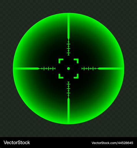 Weapon night sight sniper rifle optical scope Vector Image