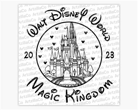 WDW Magic Kingdom 2023 Digital Download SVG - Etsy