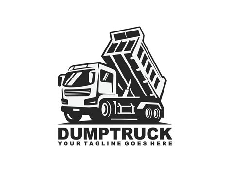 Dump truck logo design vector 8786771 Vector Art at Vecteezy