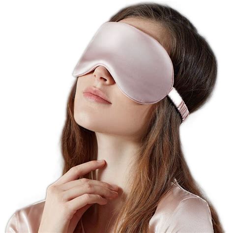 100% Pure Silk Double Side Shading EyeShade Sleeping Eye Mask Cover ...