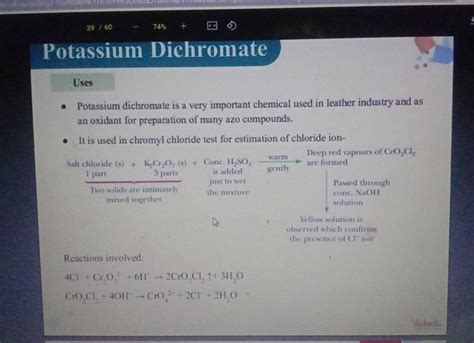 Potassium Dichromate Uses - Potassium dichromate is a very important chem..