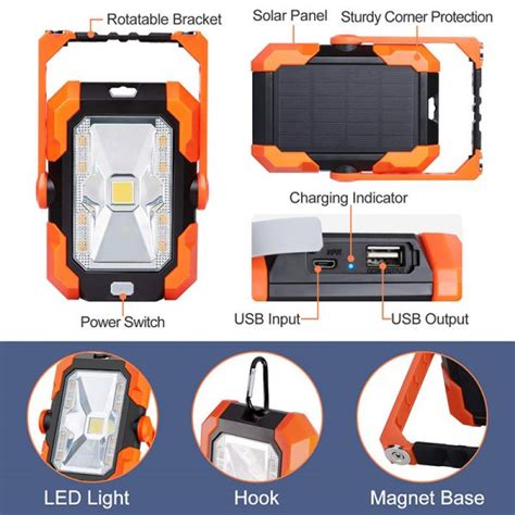 Solar-powered Camping Light 4 in 1 Solar Power Bank