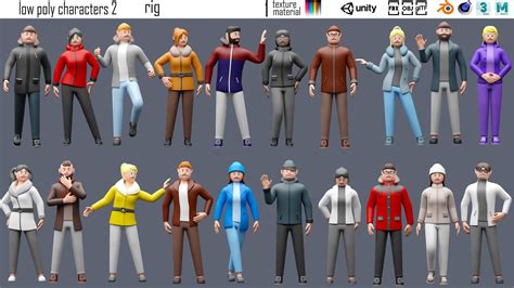 ArtStation - Cartoon characters 2 Low-poly 3D model | Game Assets