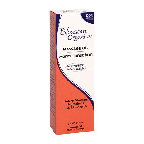 Blossom Organics Warming Massage Oil 3oz - SutraVibes