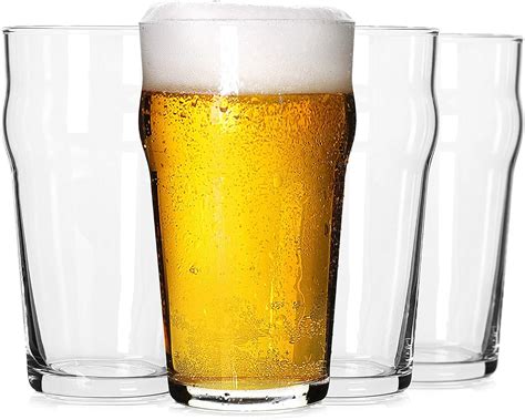 Pint Glasses,20 OZ British Beer Glass,Classics Craft Beer Glasses,Prime ...