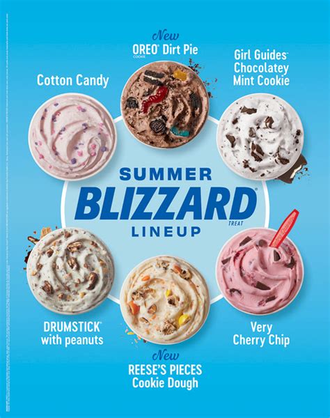 DQ Summer Blizzard Menu 2022 Canada with two new flavours