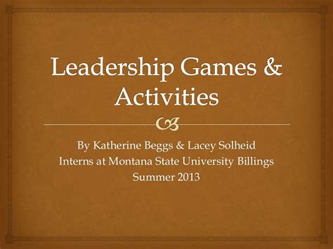 Leadership games and activities – Artofit