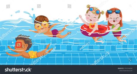 55,713 Kids Swimming Cartoon Images, Stock Photos & Vectors | Shutterstock