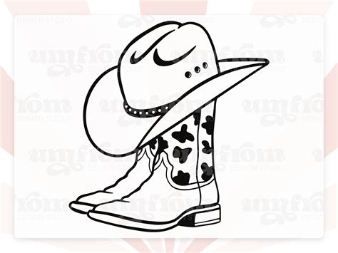 Cowboy Boots Silhouette Svg Print Art Vector Cowboy Hat Png Etsy | The ...