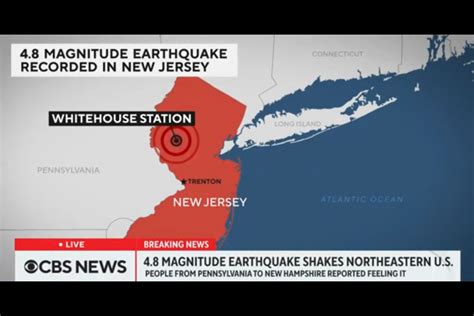 Earthquake with Epicenter in New Jersey Felt in Parts of Maine - 1160 ...