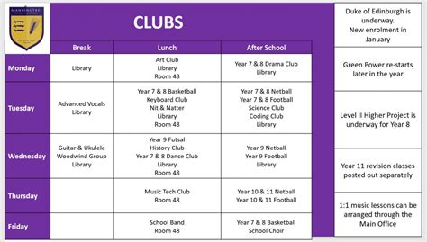 Clubs - Manningtree High School