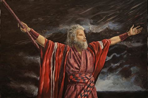 Moses Parting The Red Sea Painting by Rosencruz Sumera