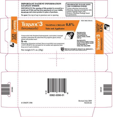 Terazol 7: Package Insert - Drugs.com