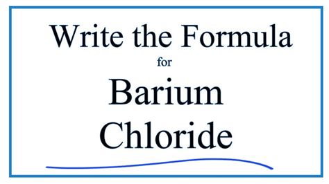 How to Write the Formula for Barium chloride (BaCl2) - YouTube