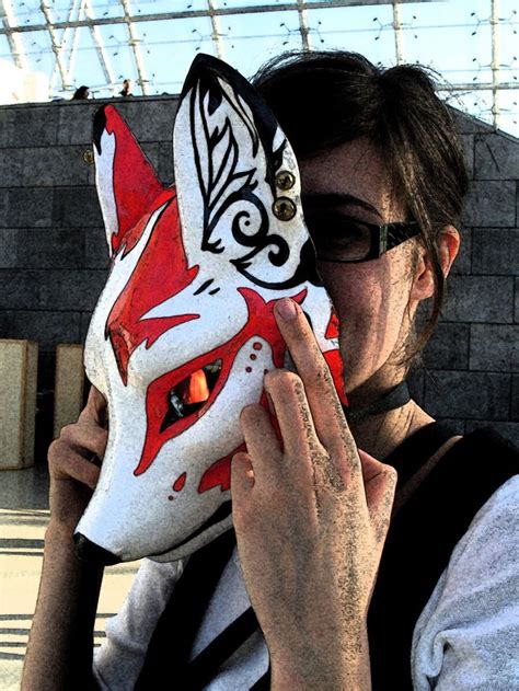 Nine tailed fox mask | Mascaras japonesas, Mascaras dibujo, Mascaras