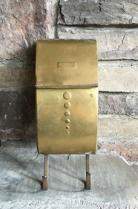 RESERVED for N Vintage Brass Mailbox W/ Metal Newspaper | Etsy ...