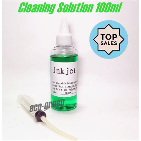 printer head cleaning solution 100ml free syringe tube for inkjet ...