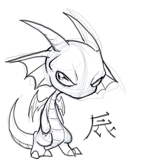 Chibi Dragon | chibi_dragon by nocturnalMoTH on deviantART | Easy ...