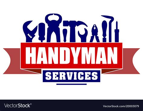 Handyman services design for your logo or emblem Vector Image