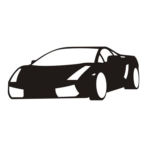 Vector for free use: Black car on white