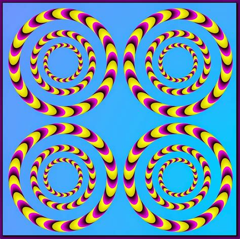 Rotating Circles Optical Illusion