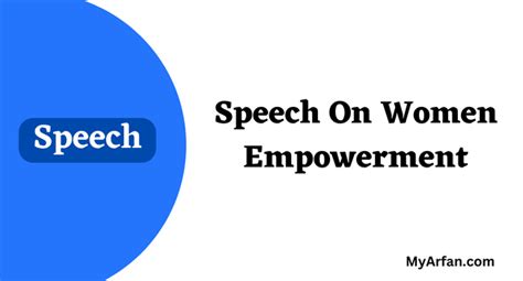 Speech On Women Empowerment | short speech on women empowerment ...