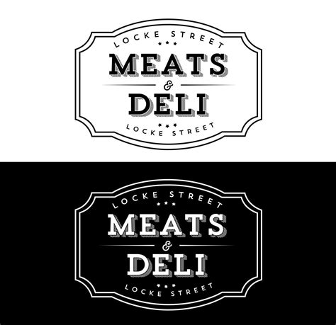 Locke Street Meats Deli Logo Design Food Logo Design, Logo Food, Menu ...