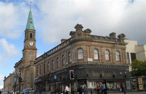 Photographs and map of Airdrie: Clock Tower, Town Centre, Savings Bank ...