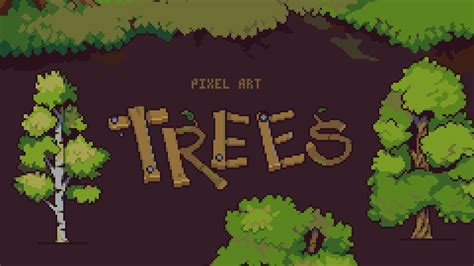 How to Draw Pixel Art Trees! (My method) - YouTube