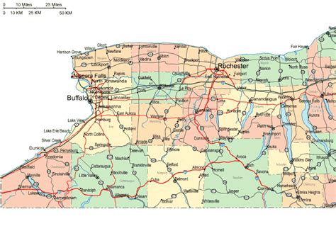 Regional Map of Western New York