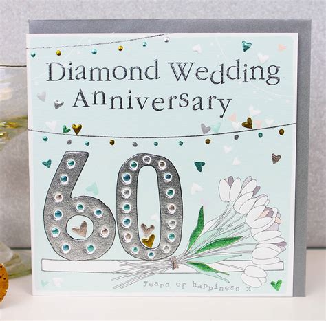 60th Wedding Anniversary Greeting Card By Molly Mae ...