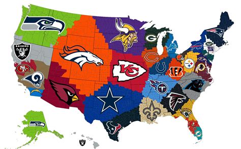 Closest NFL team to county | Nfl football art, Nfl football wallpaper ...