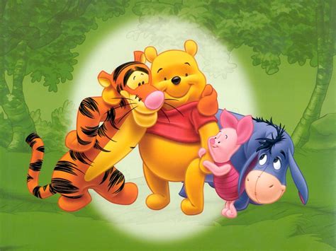 Image - Pooh Wallpaper - Pooh, Tigger and Eeyore in Forest.jpg ...