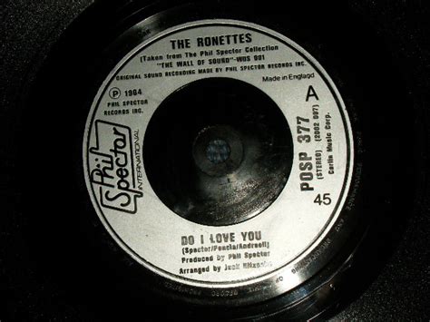 THE RONETTES - A)DO I LOVE YOU B)(THE BEST PART OF)BREAKING UP (Ex++ ...