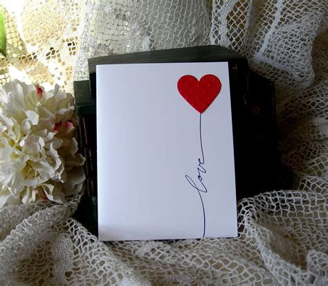 Handmade Greeting Card: A simple love note, Heart, Love letter, Happy ...