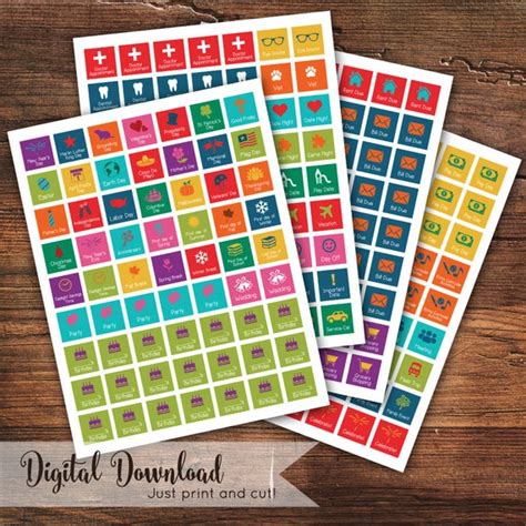 Planner & Calendar Stickers Reminders Events Holidays To