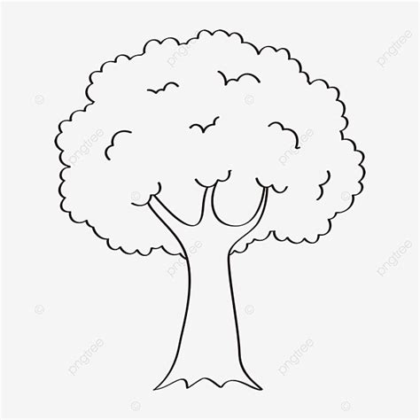 Tree Clipart Black And White Vector Black Clipart Material, Tree ...