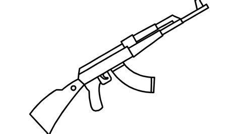 Ak 47 Gun Drawing