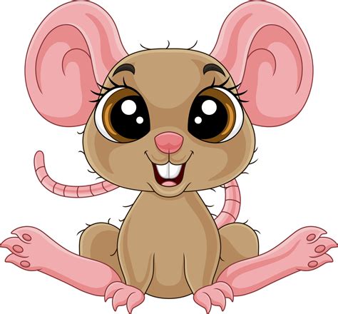 Cartoon cute little mouse sitting 7098411 Vector Art at Vecteezy