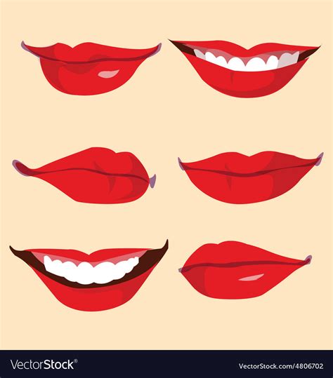 Smile and lips Royalty Free Vector Image - VectorStock