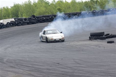 Blue Car Drifting at a Competition Editorial Photography - Image of ...