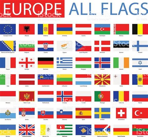 Flags Of Europe With Names