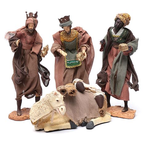 Nativity scene statue The Three Wise Men with camel sitting | online ...