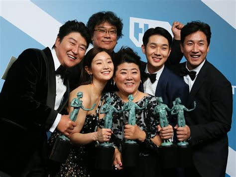 In real life the cast of the Kim family in Parasite (2019) are not ...