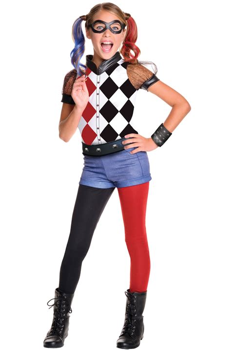 DC Super Hero Girls Deluxe Harley Quinn Child Costume - PureCostumes.com