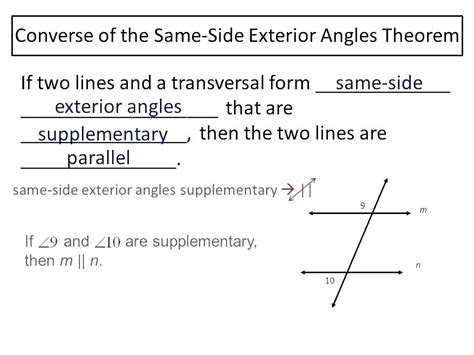 Awesome Same Side Exterior Angles Converse Theorem And Review di 2020