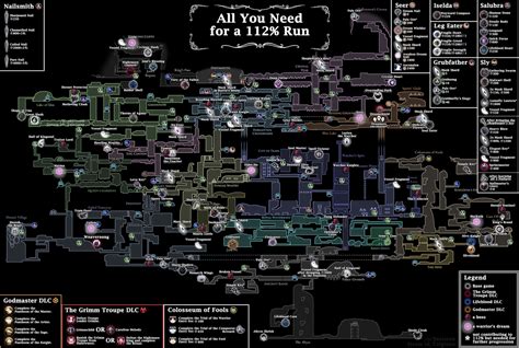 Map of All You Need For a Pure Completion (112%) : HollowKnight ...