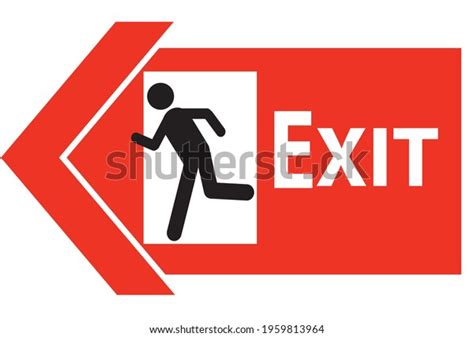 Exit Sign Vector Exit Way Symbol Stock Vector (Royalty Free) 1959813964 ...