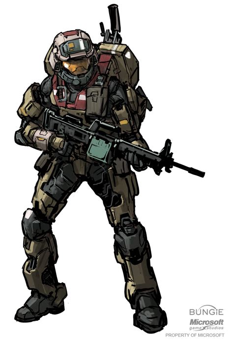 Halo Concept Art — Halo: Reach concept art for cut Noble Team members...